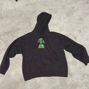 Brown hoodie h&m observation and knowledge hoodie large